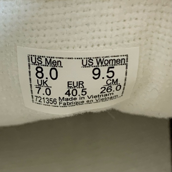 Vans - Off the Wall Sk8-Hi Tapered Soft Leather Hi-Top Sneakers - Size M8/W9.5 - Picture 16 of 16